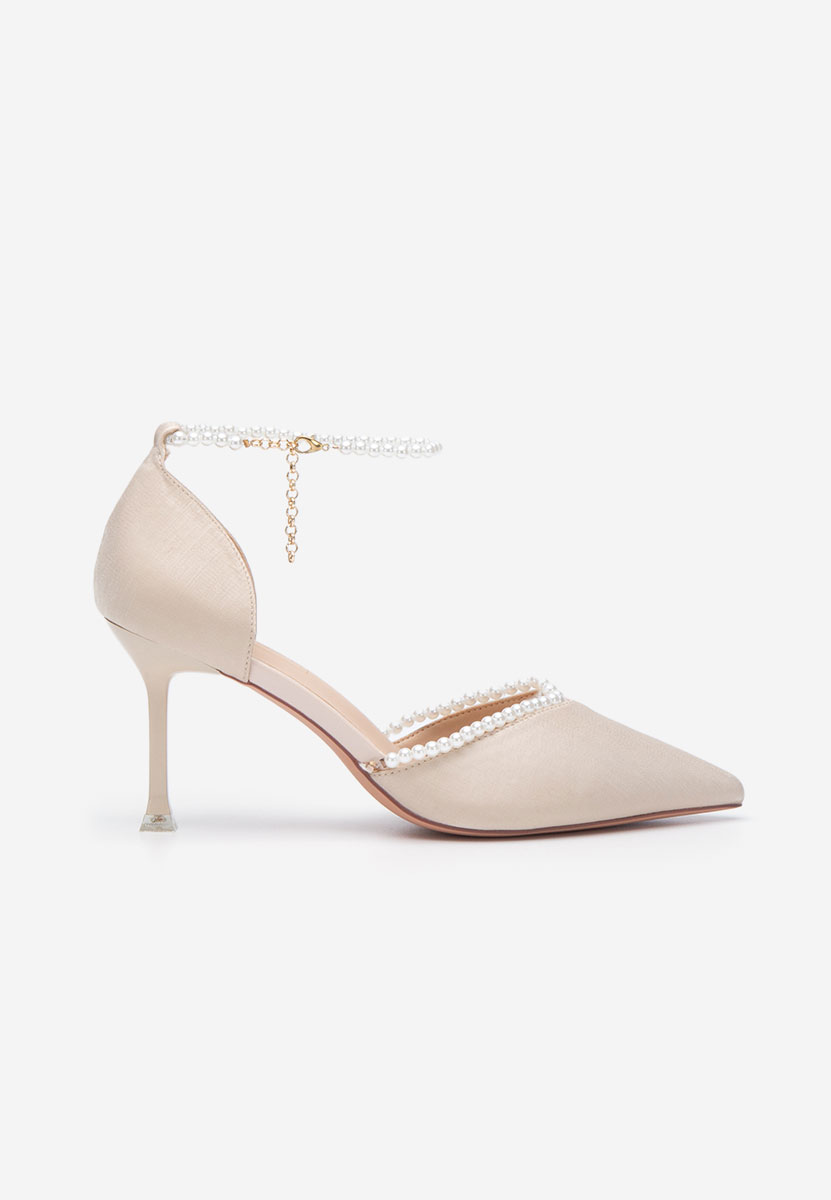 Pantofi stiletto Cally champagne