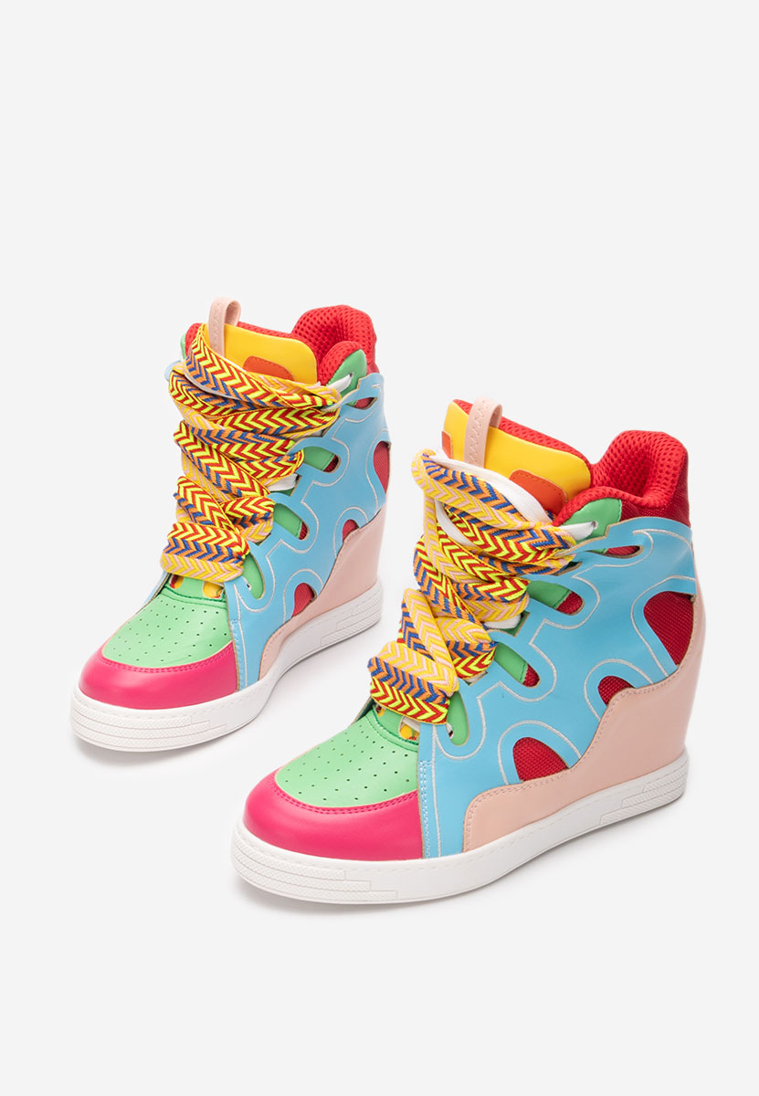 Sneakers dama cu platforma Jessy multicolori