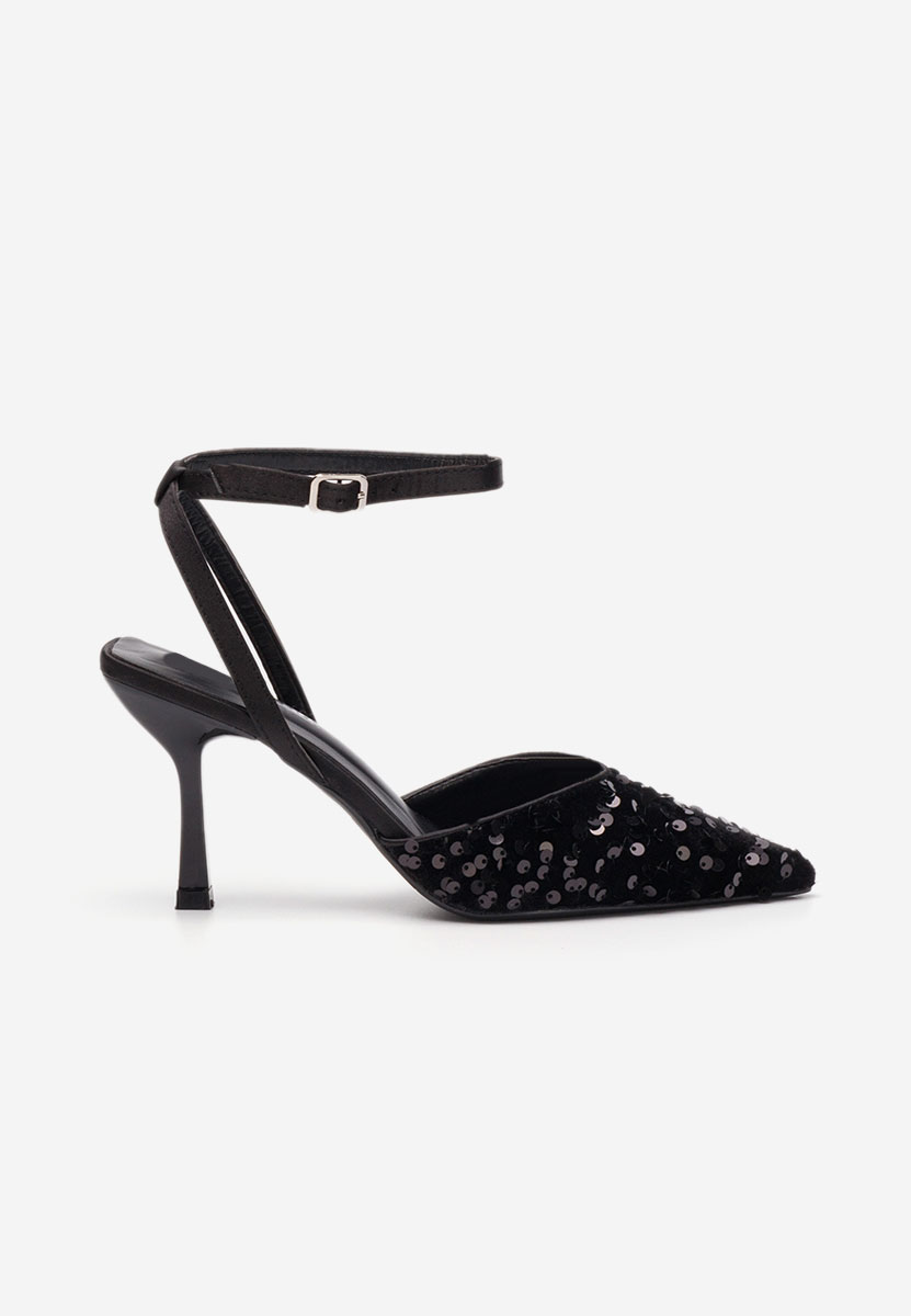 Pantofi stiletto slingback Alaia negri