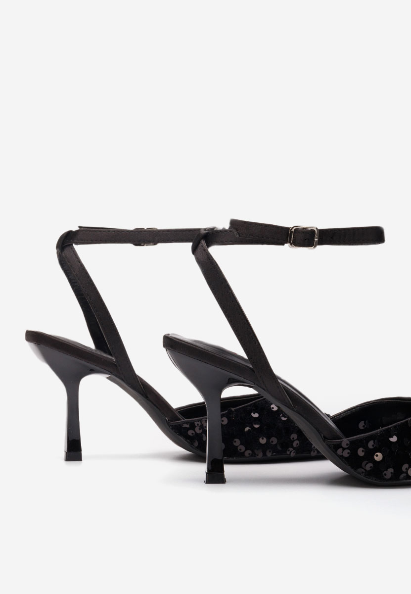 Pantofi stiletto slingback Alaia negri