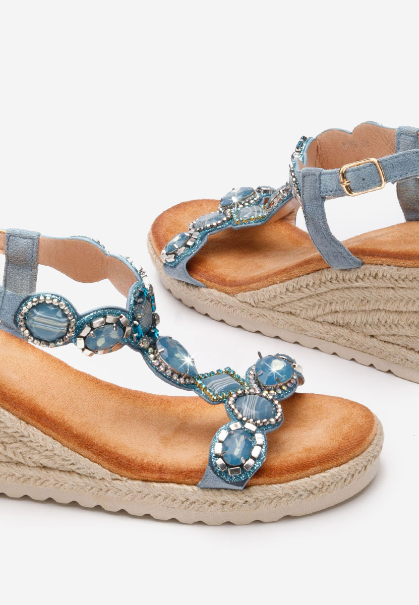 Sandale cu platforma Aleeza bleu