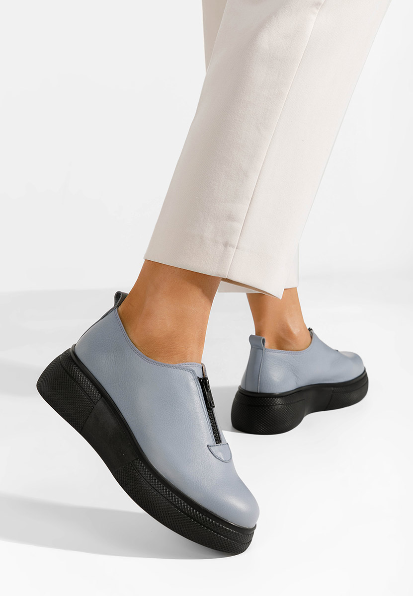 Pantofi casual dama piele Amaera bleu