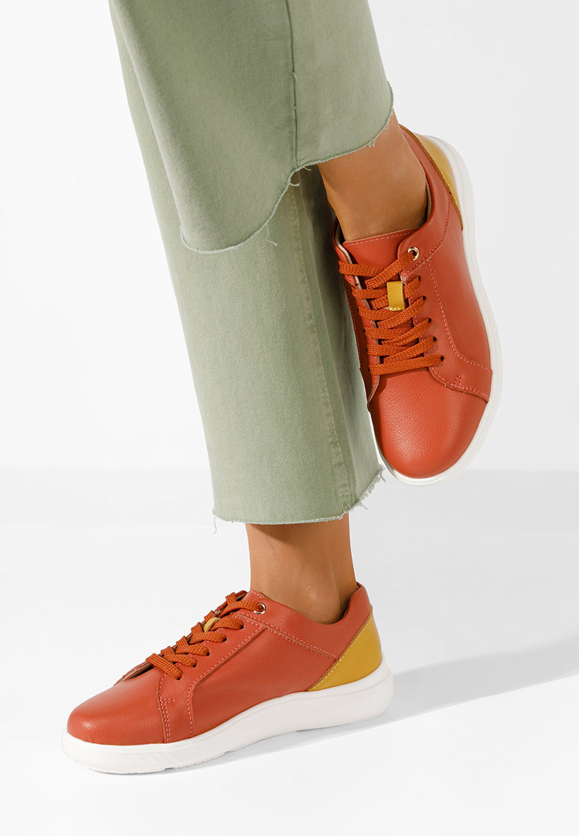 Sneakers dama piele Emree portocalii
