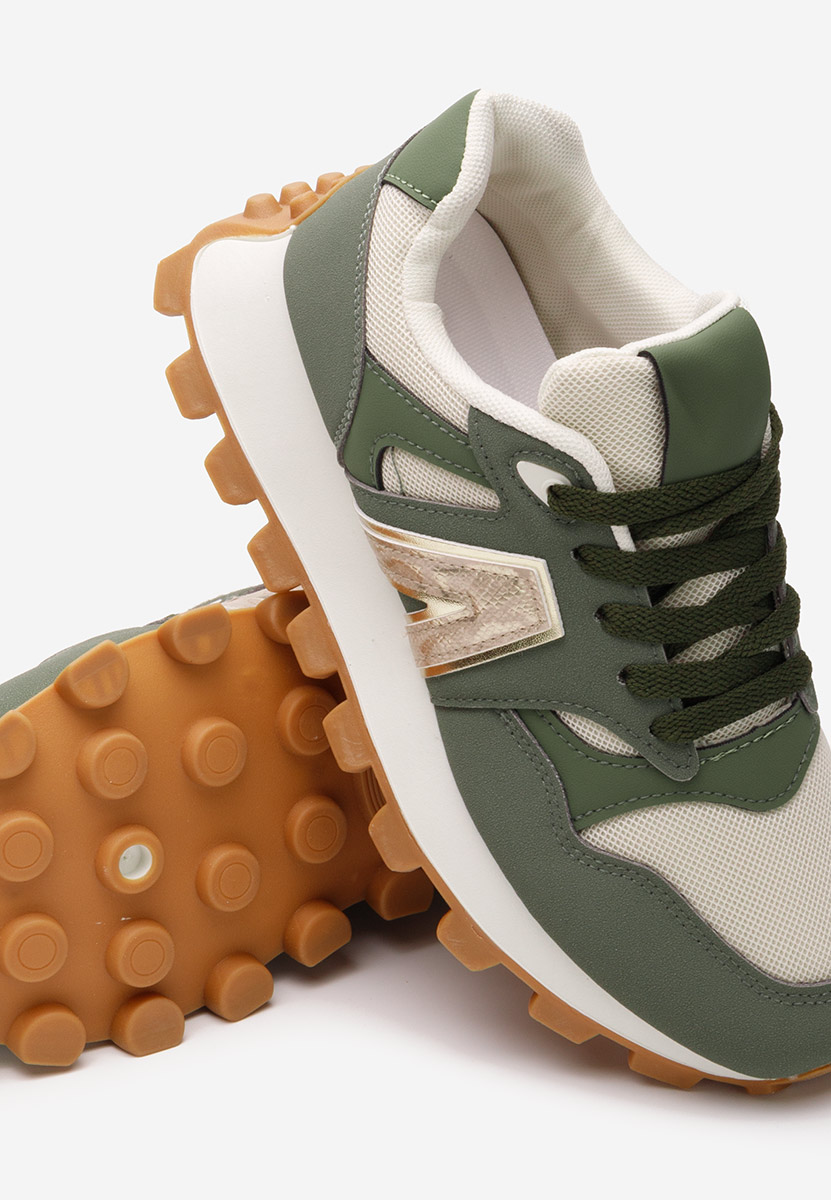 Sneakers cu platformă Evalina verzi