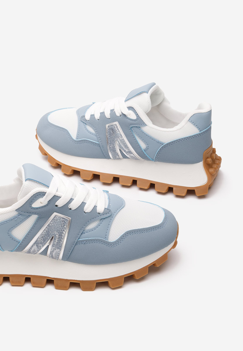 Sneakers cu platformă Evalina albastri