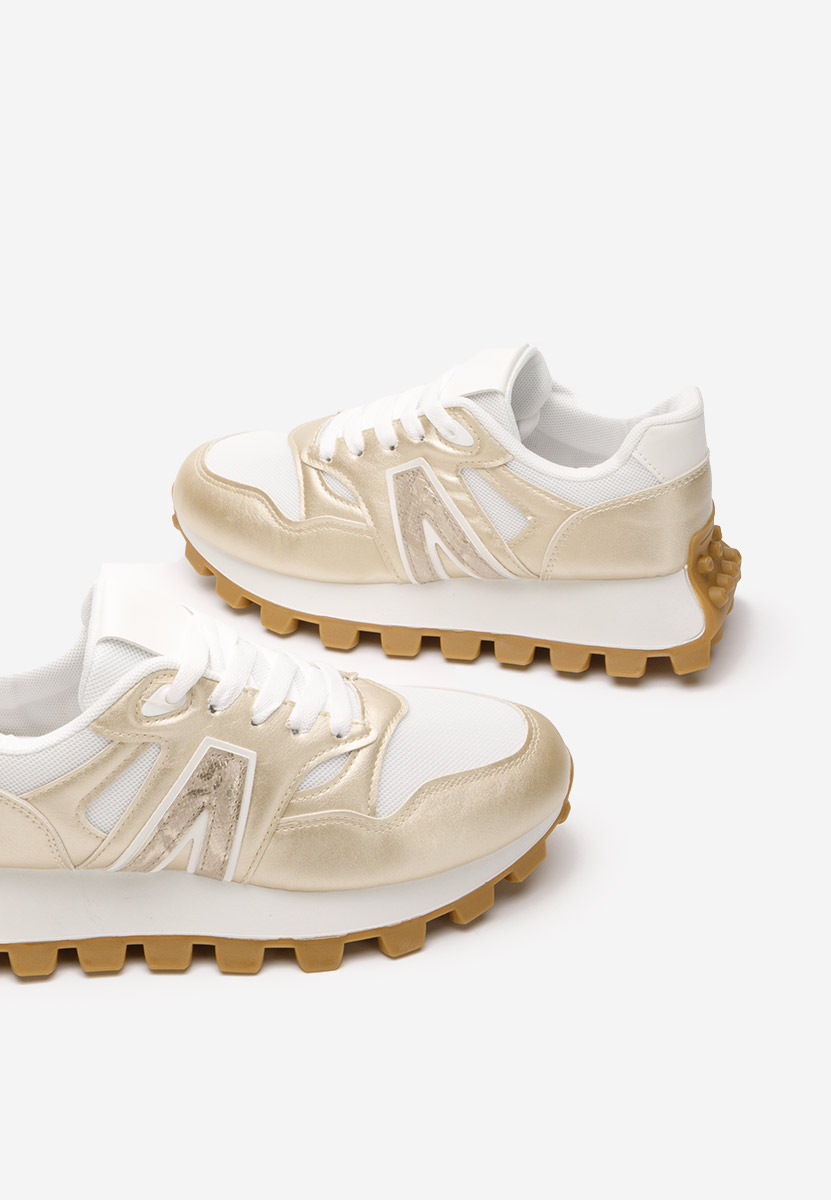 Sneakers cu platformă Evalina aurii