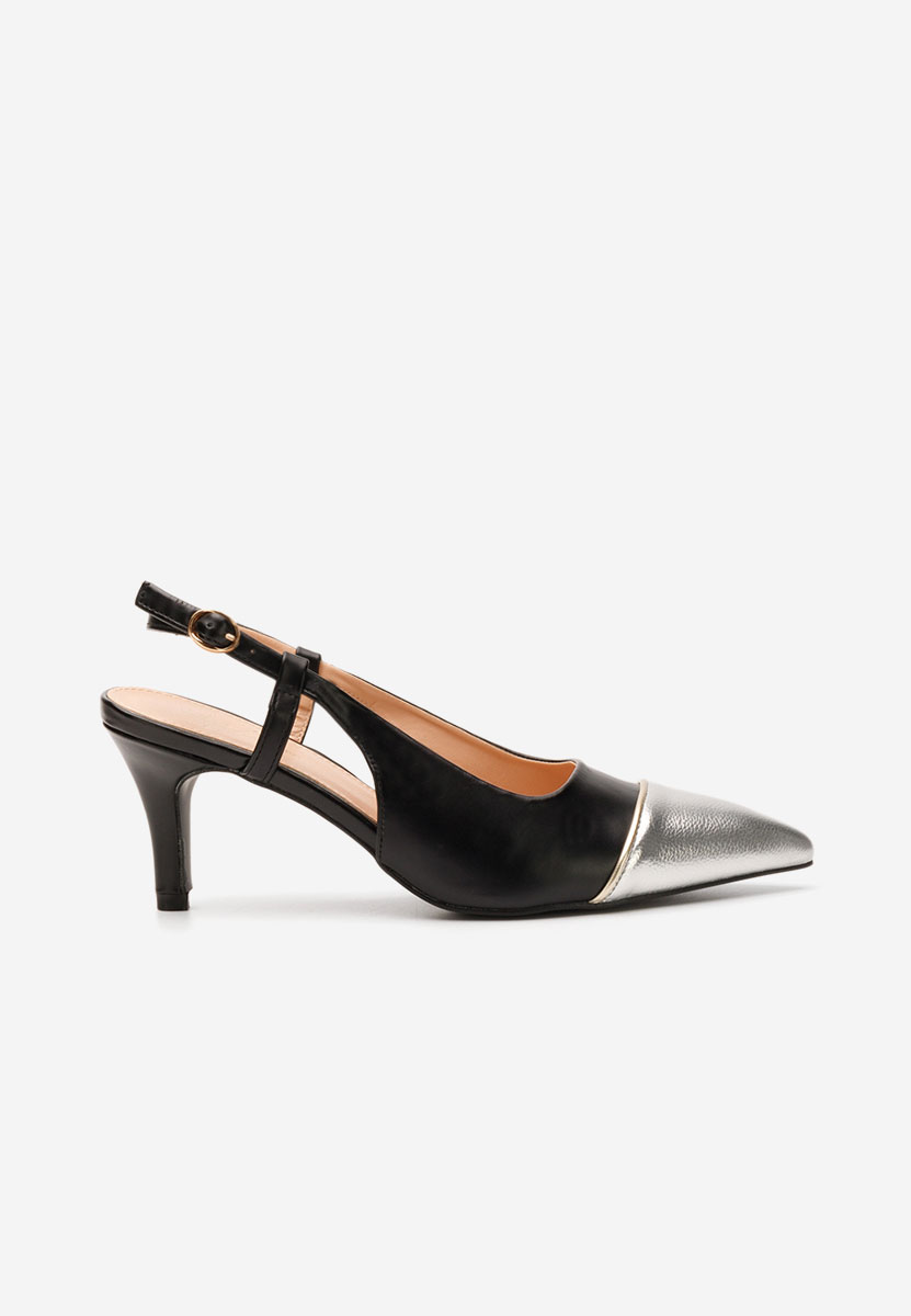 Pantofi stiletto slingback Hosanna negri