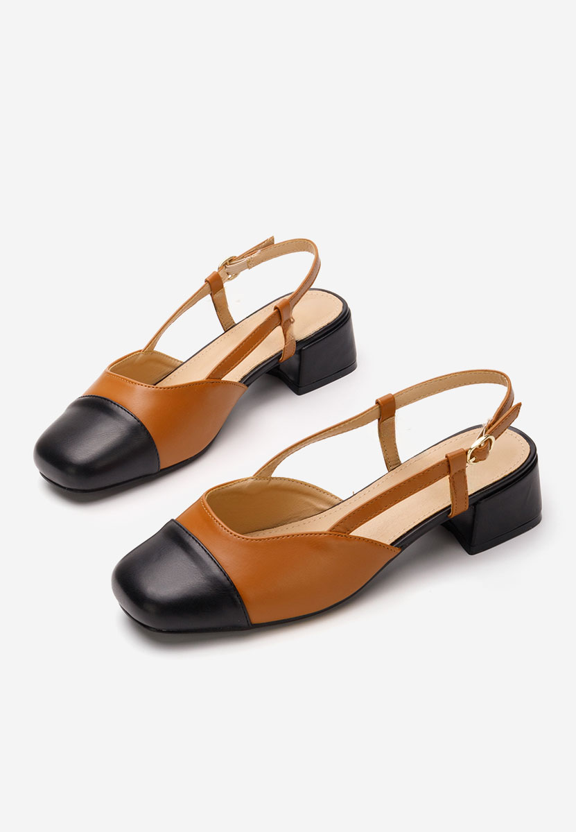 Pantofi slingback Arika camel