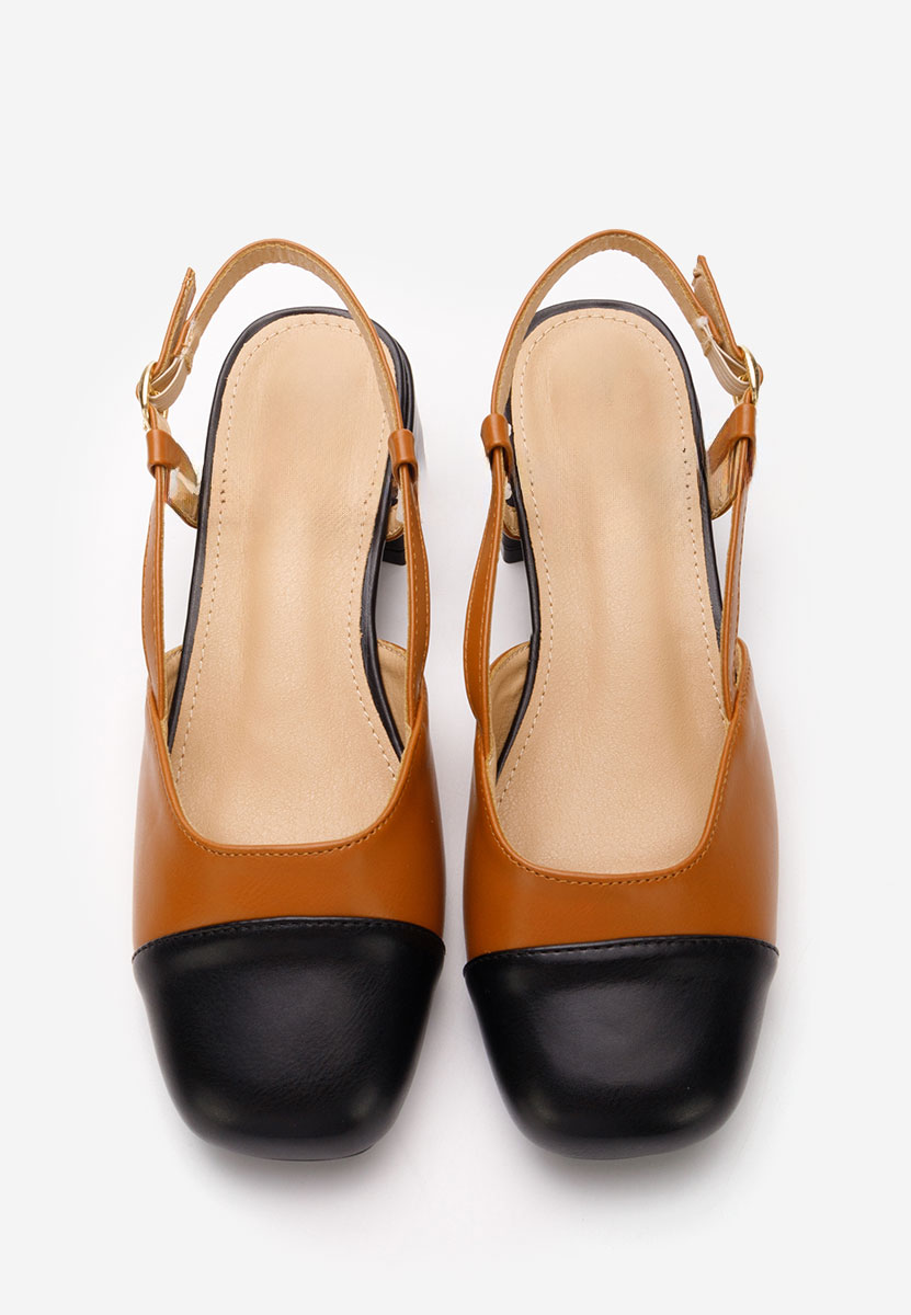 Pantofi slingback Arika camel