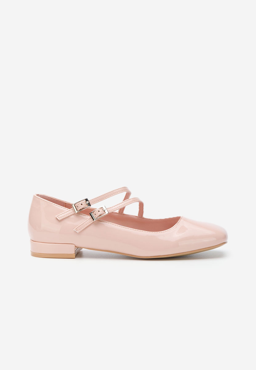 Pantofi cu toc mic Jadea roz