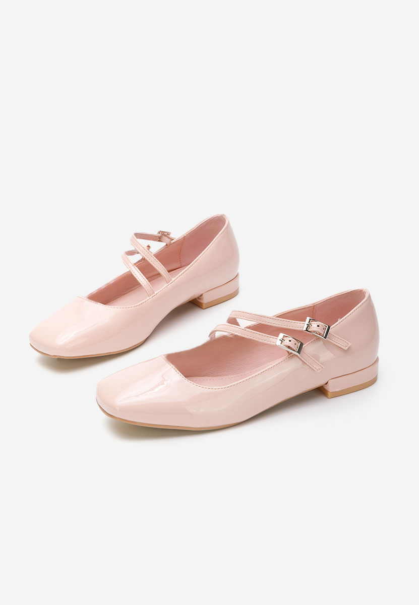 Pantofi cu toc mic Jadea roz