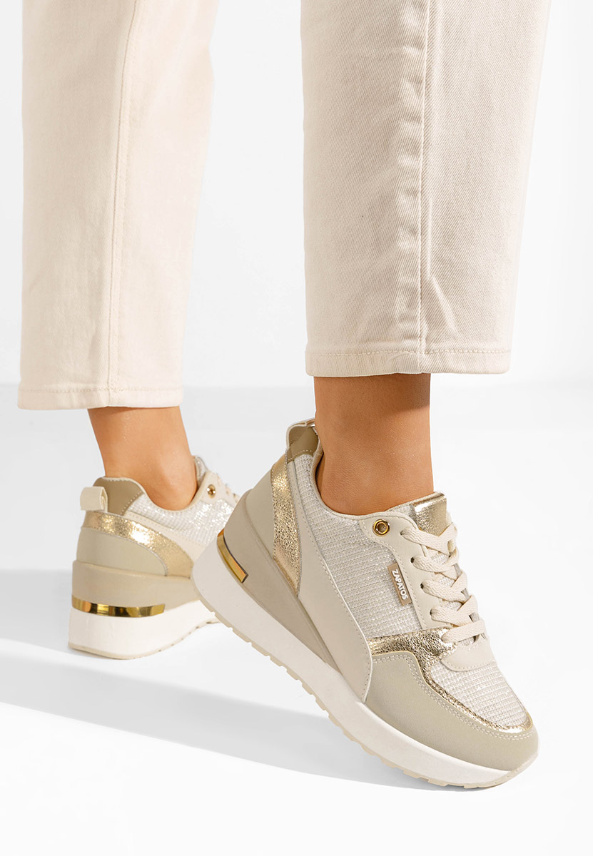 Sneakers cu platforma Zaneta bej