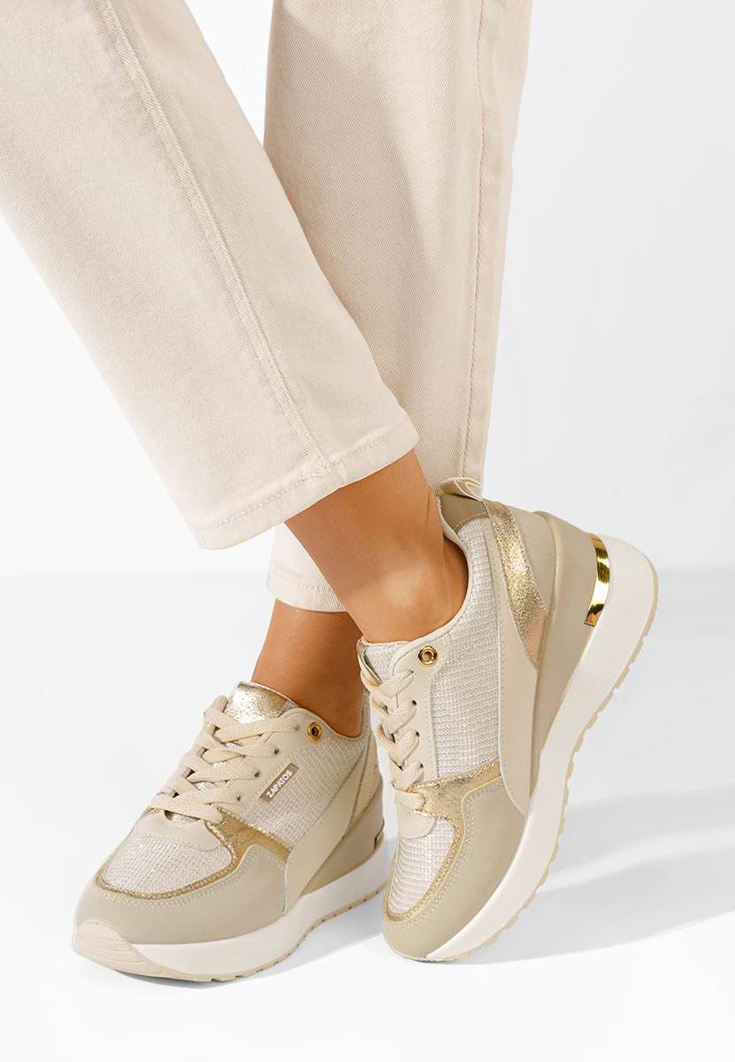 Sneakers cu platforma Zaneta bej