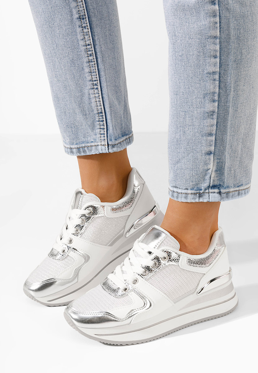 Sneakers cu platformă Daisie argintii