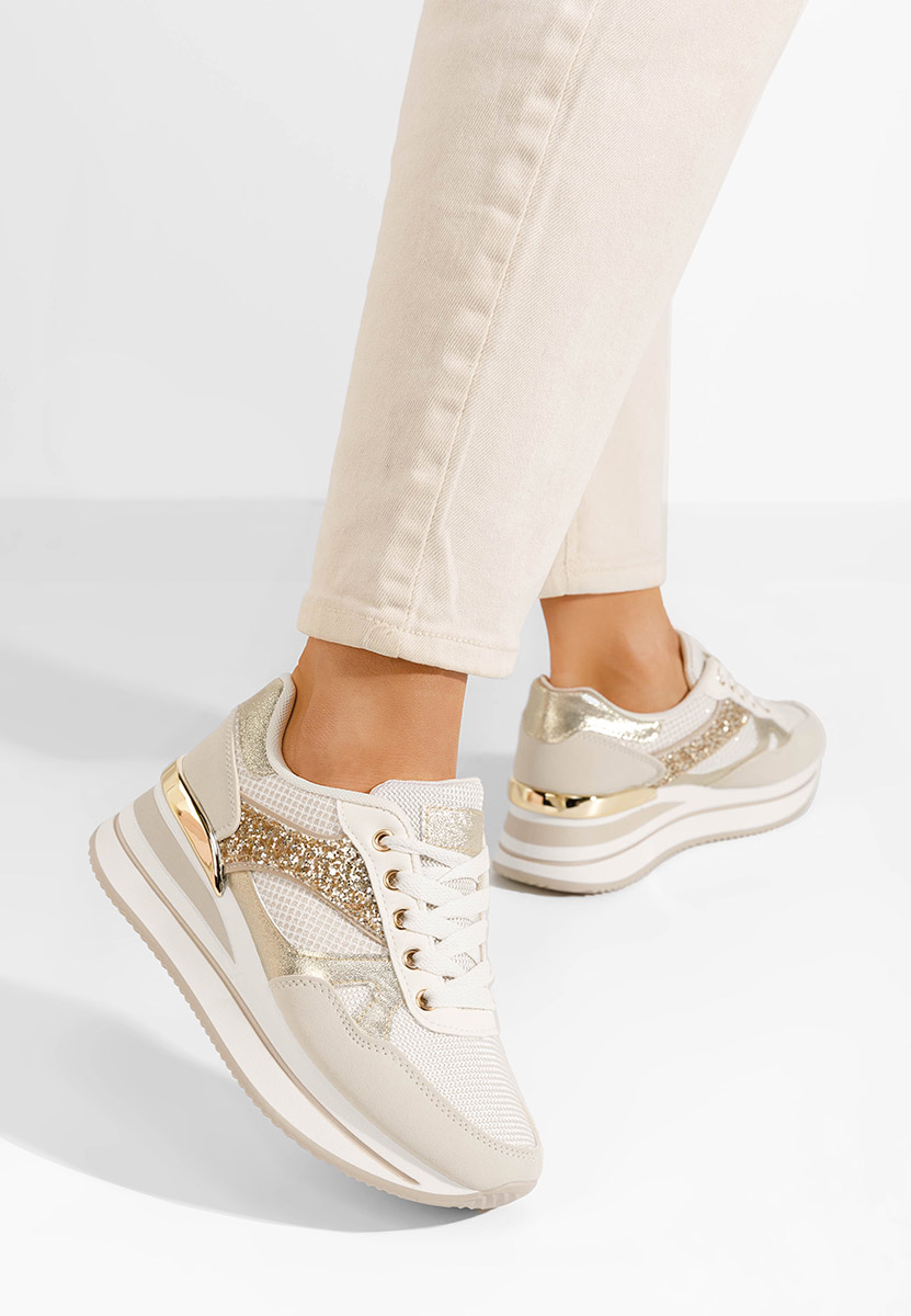 Sneakers cu platformă Camora bej
