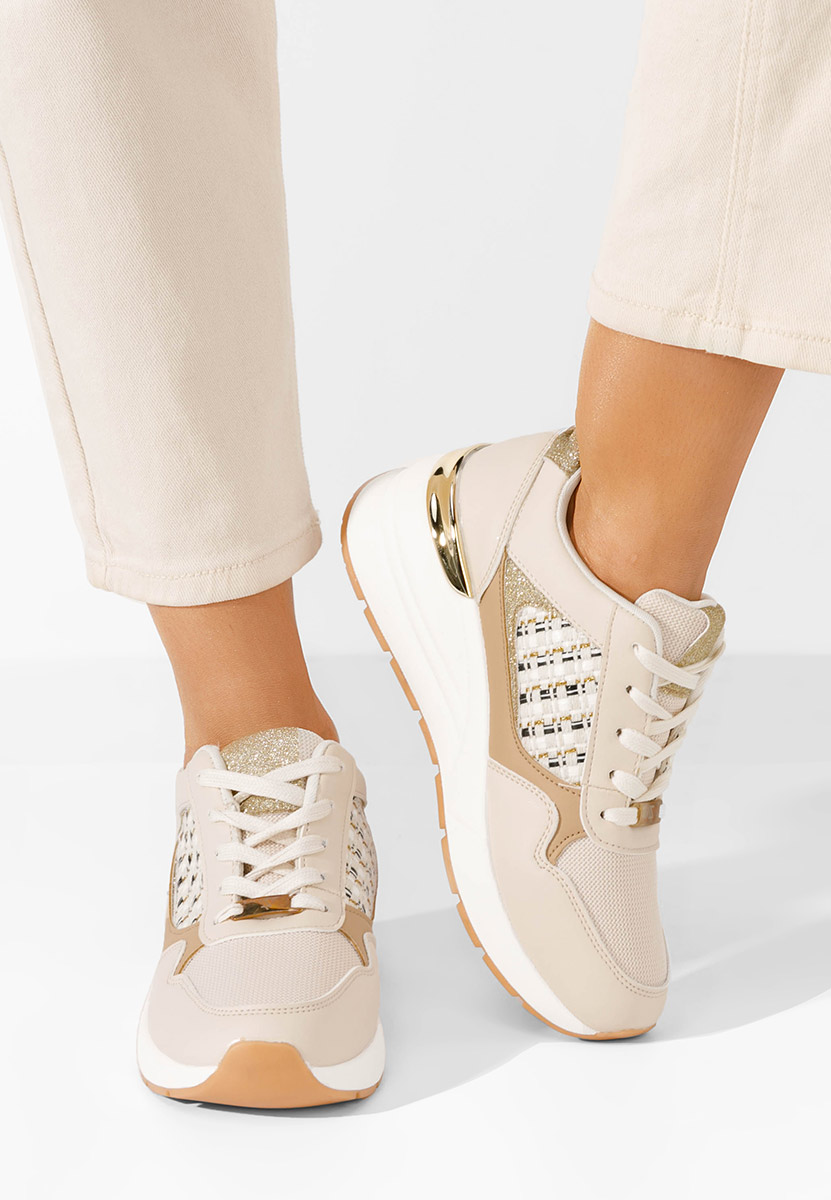 Sneakers cu platforma Brynda bej