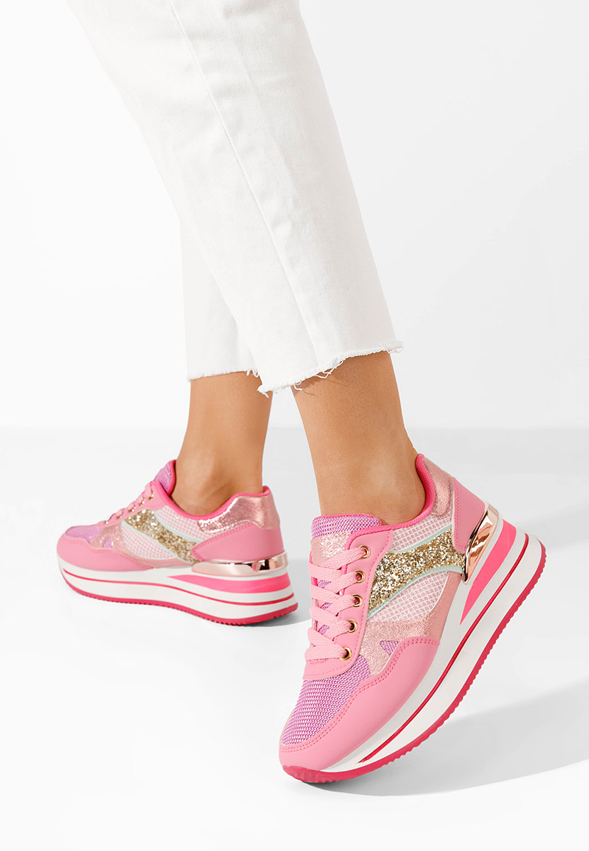 Sneakers cu platformă Camora fucsia