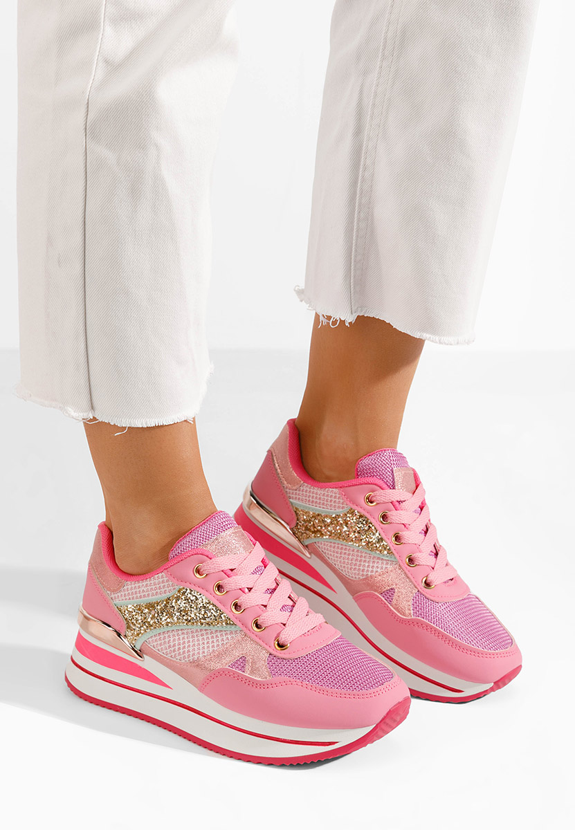 Sneakers cu platformă Camora fucsia