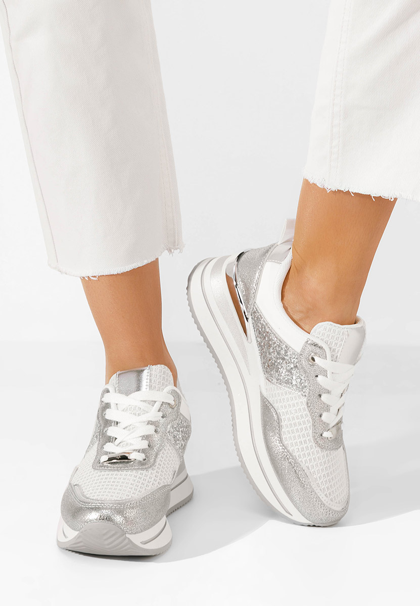 Sneakers cu platformă Hanifa argintii