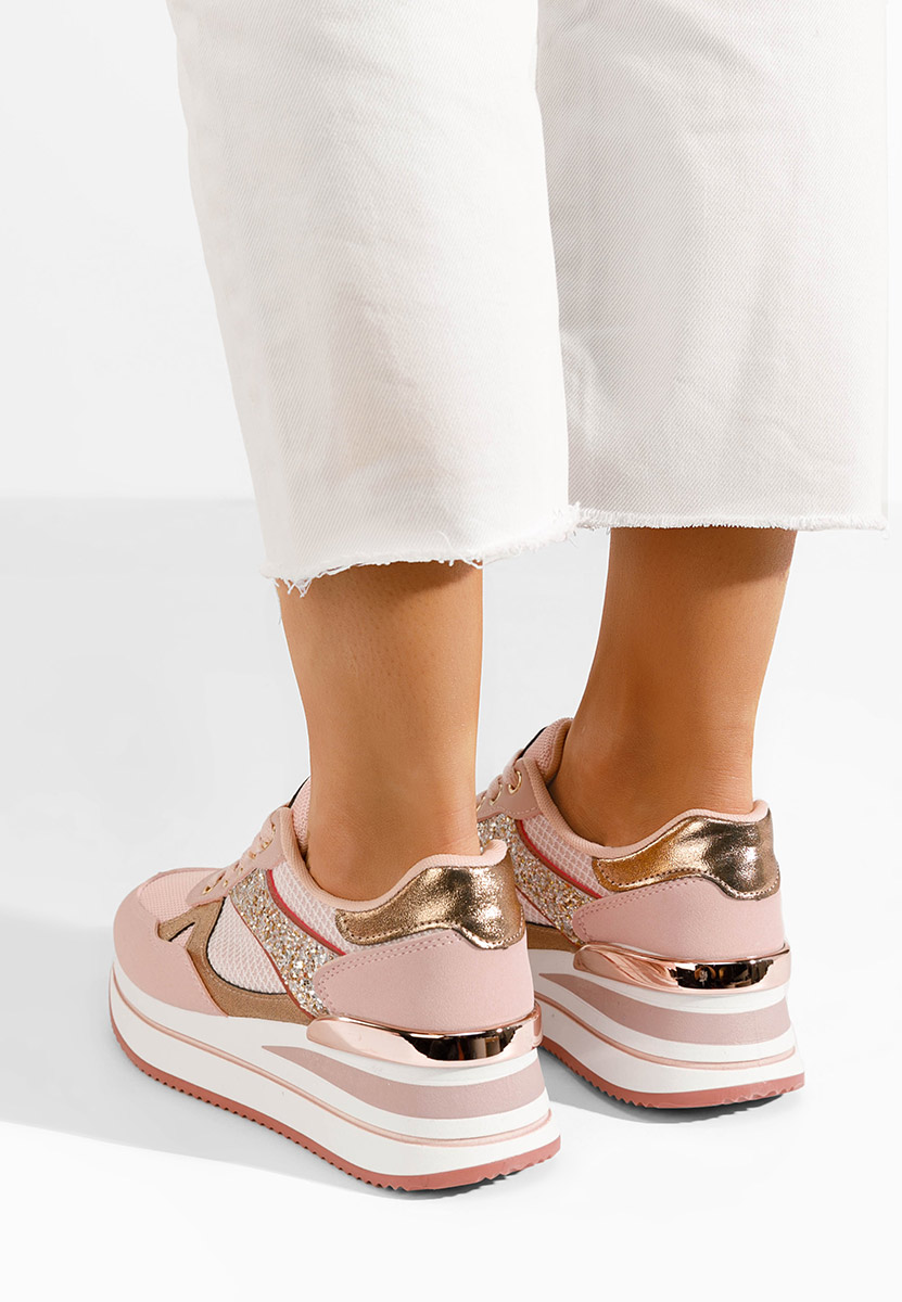 Sneakers cu platformă Camora roz