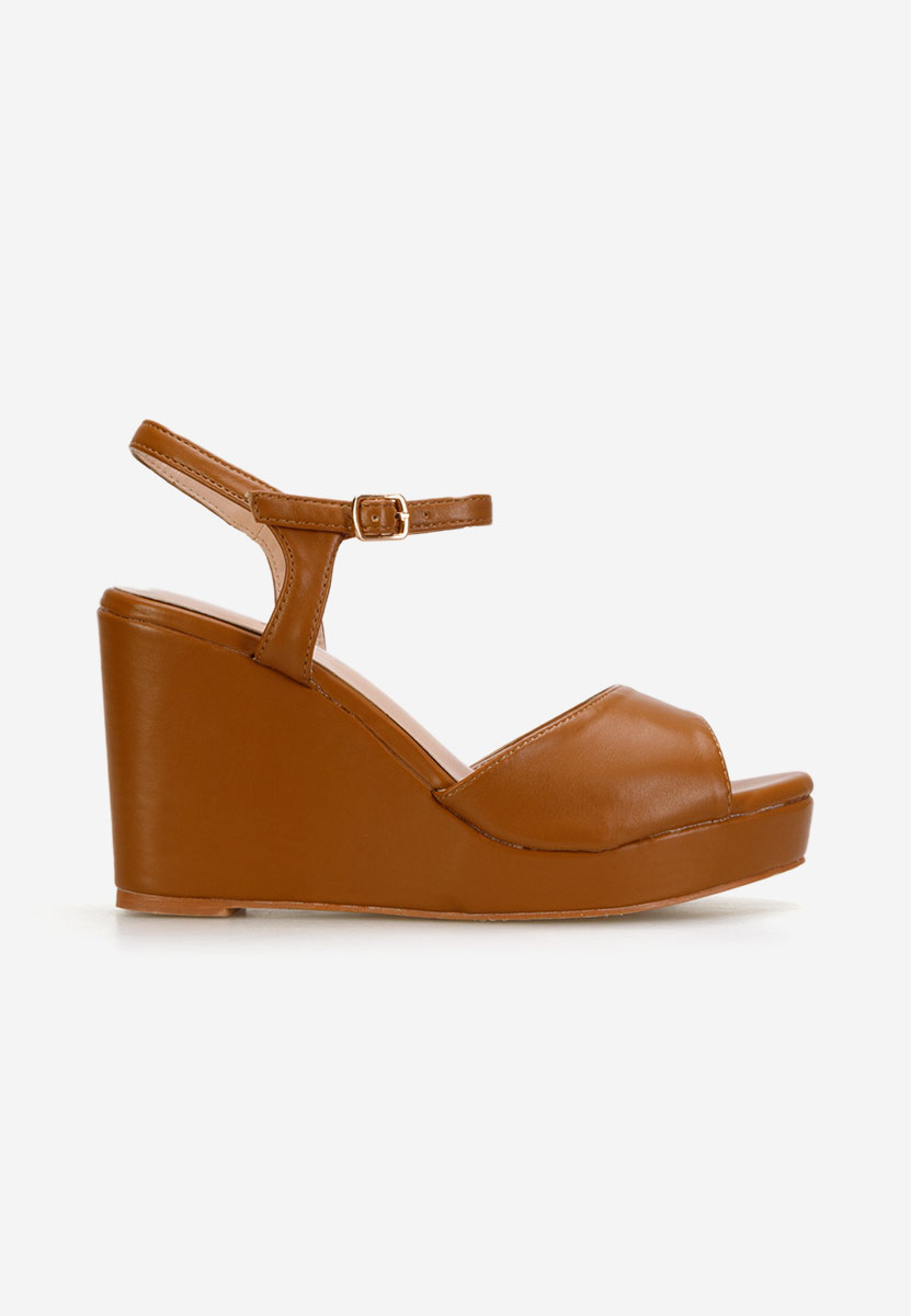 Sandale cu platforma Veliana camel