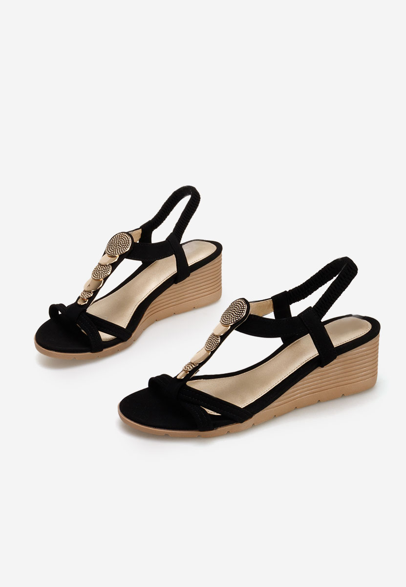 Sandale cu platforma Floretia negre