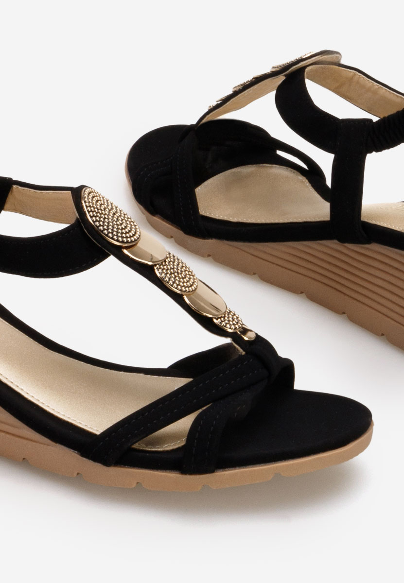 Sandale cu platforma Floretia negre