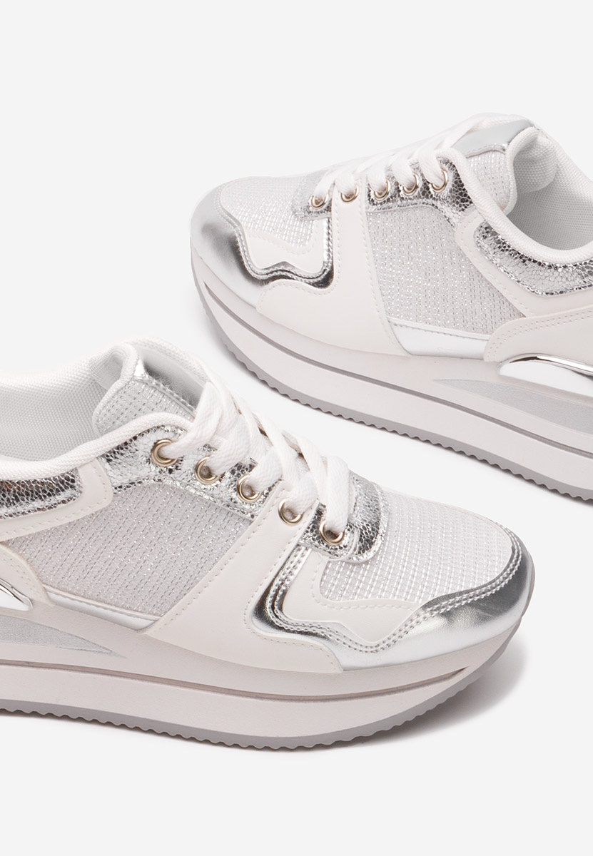 Sneakers cu platformă Daisie argintii
