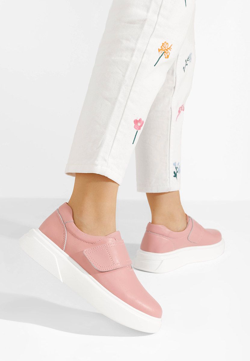 Pantofi casual dama piele Kally roz