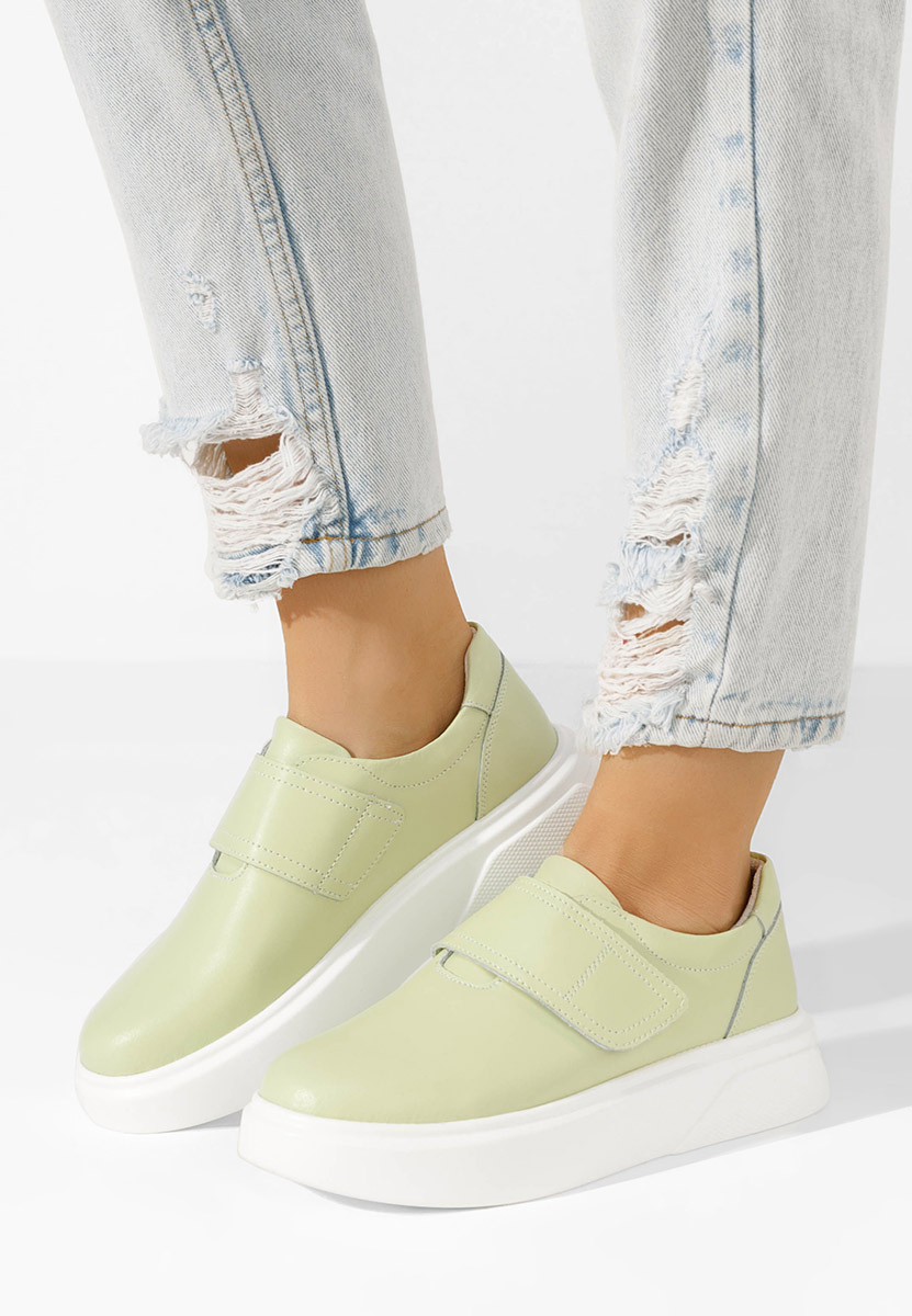 Pantofi casual dama piele Kally lime