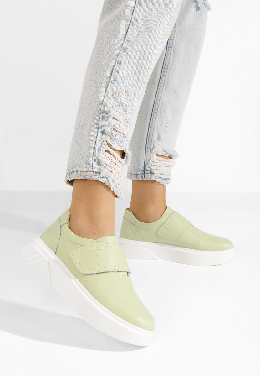 Pantofi casual dama piele Kally lime