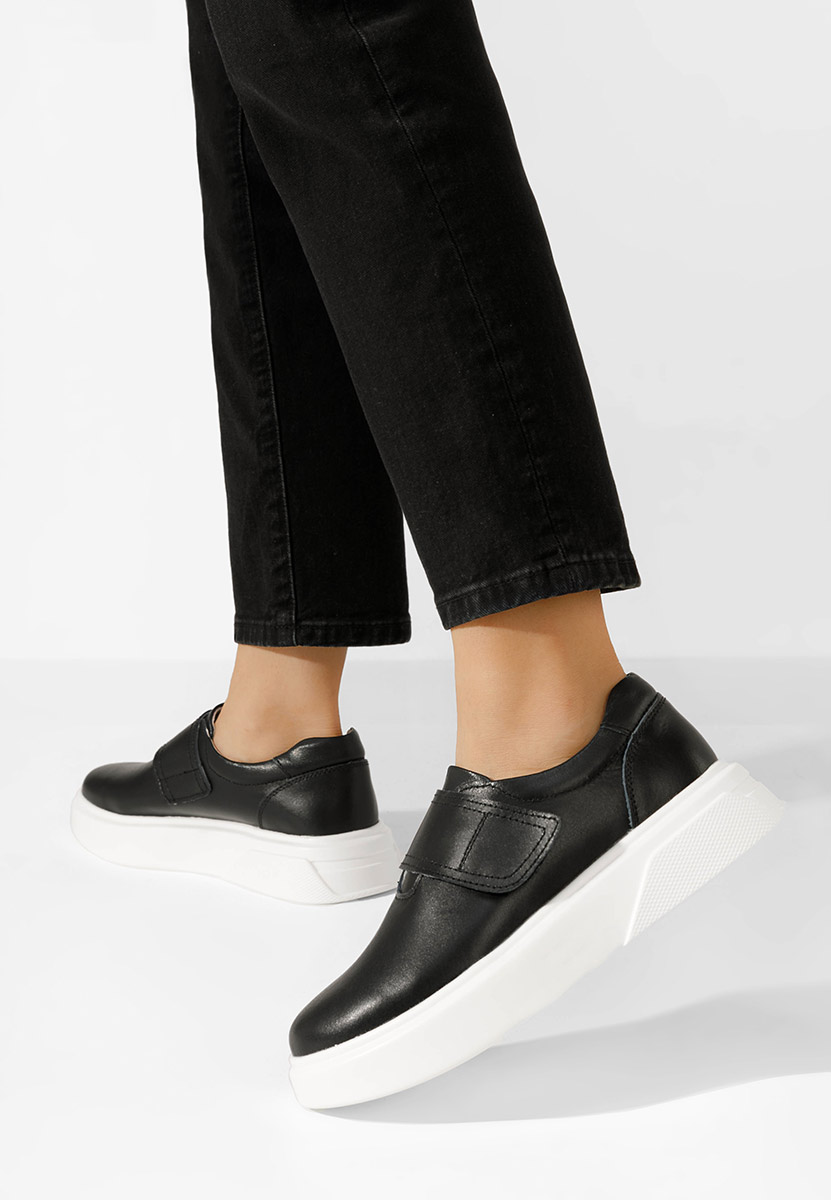Pantofi casual dama piele Kally negri