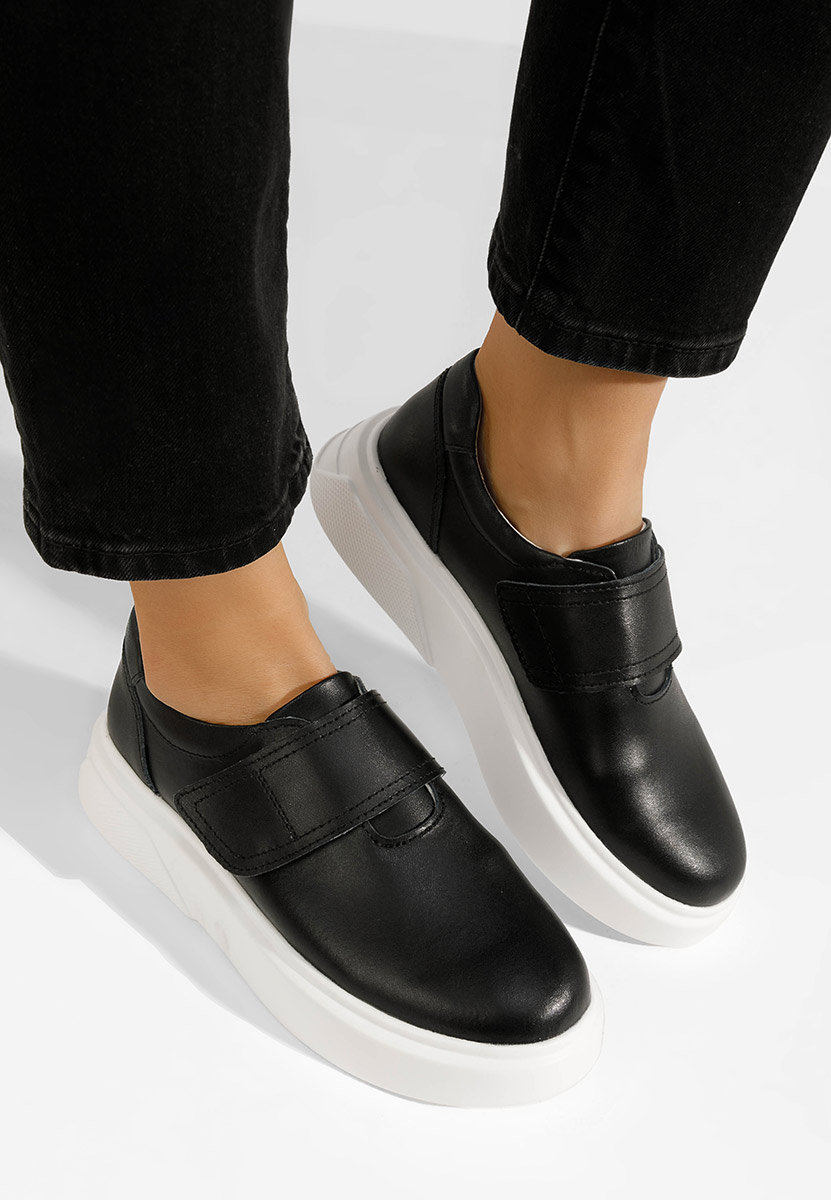Pantofi casual dama piele Kally negri