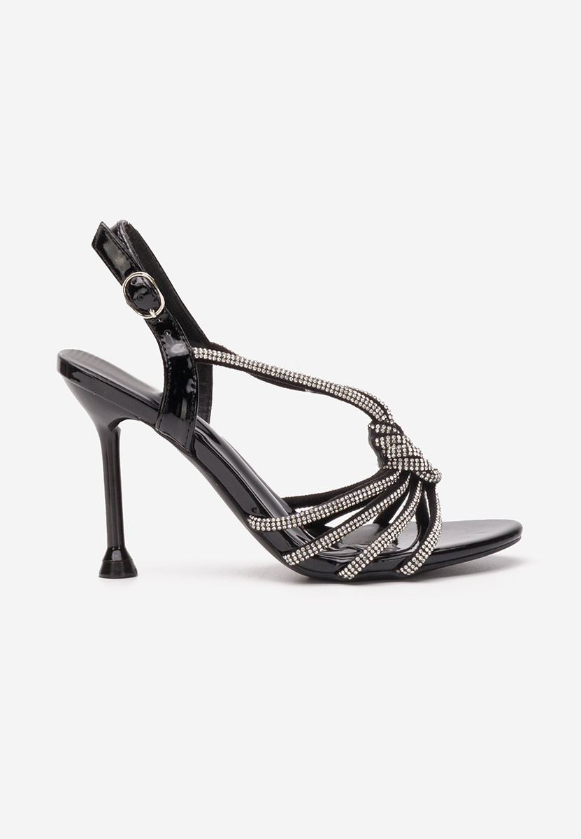 Sandale elegante cu toc Lexia negre