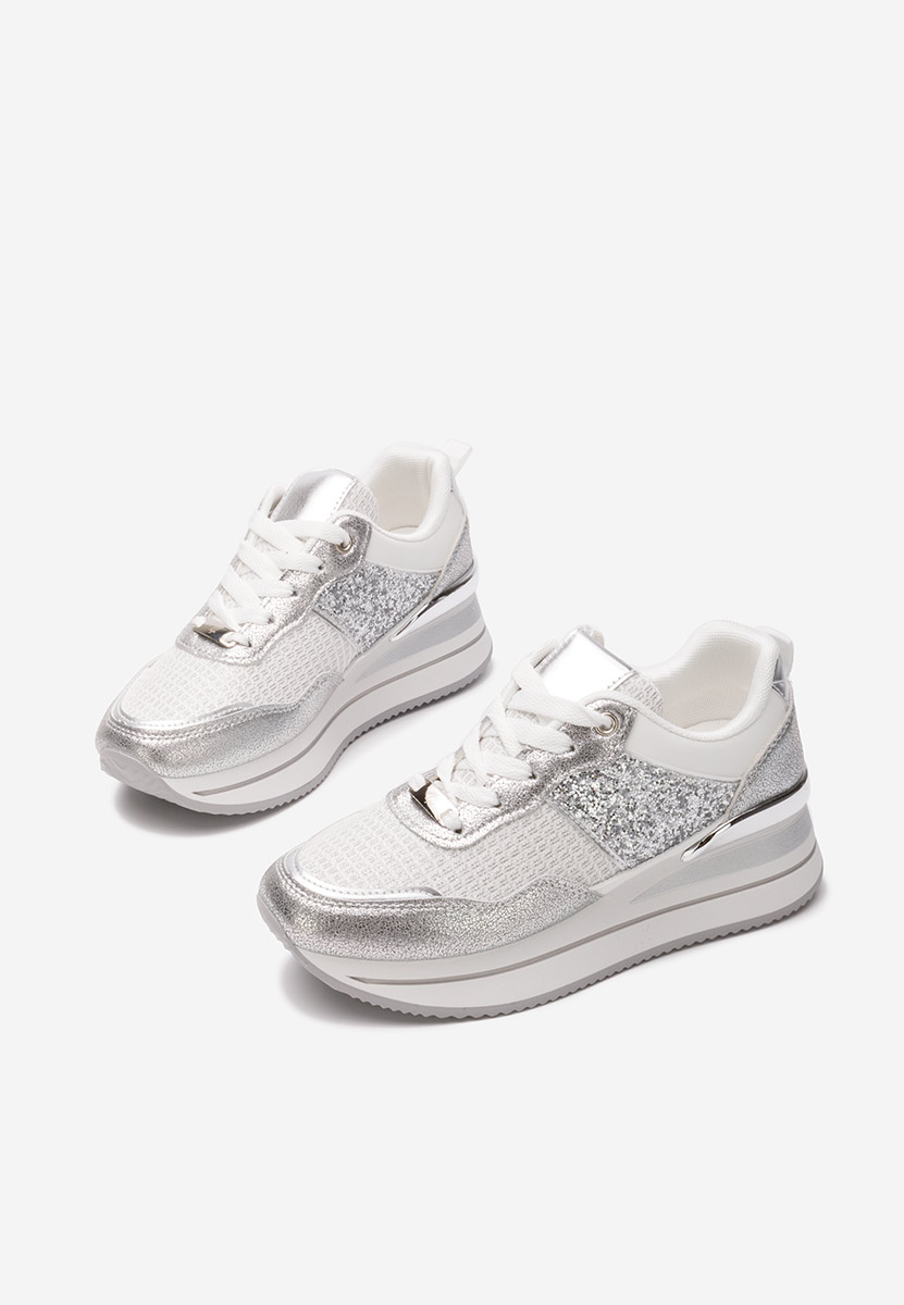 Sneakers cu platformă Hanifa argintii