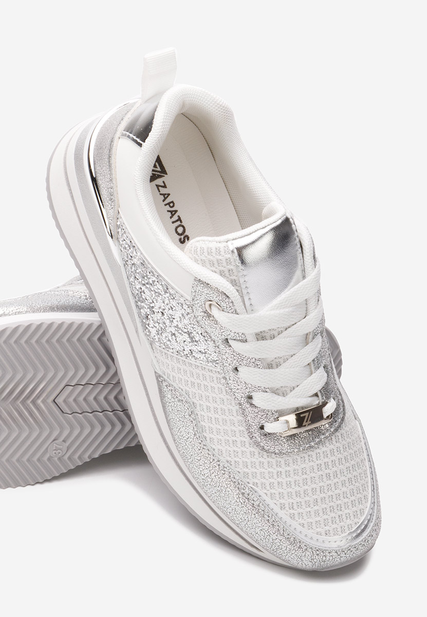 Sneakers cu platformă Hanifa argintii