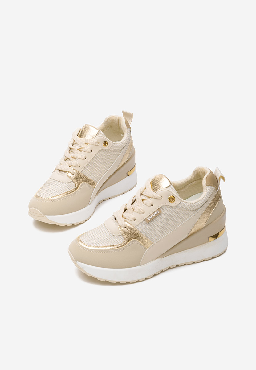 Sneakers cu platforma Zaneta bej