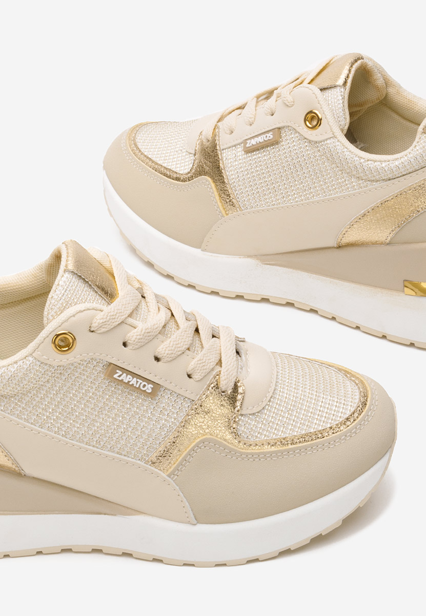 Sneakers cu platforma Zaneta bej