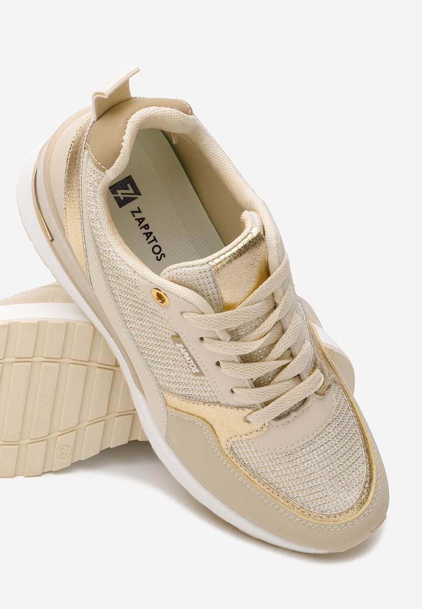 Sneakers cu platforma Zaneta bej