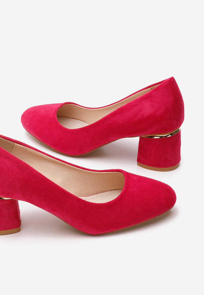 Pantofi cu toc gros Cabrilia fucsia