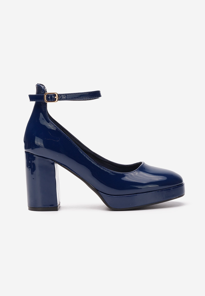 Pantofi cu toc gros Isperta navy