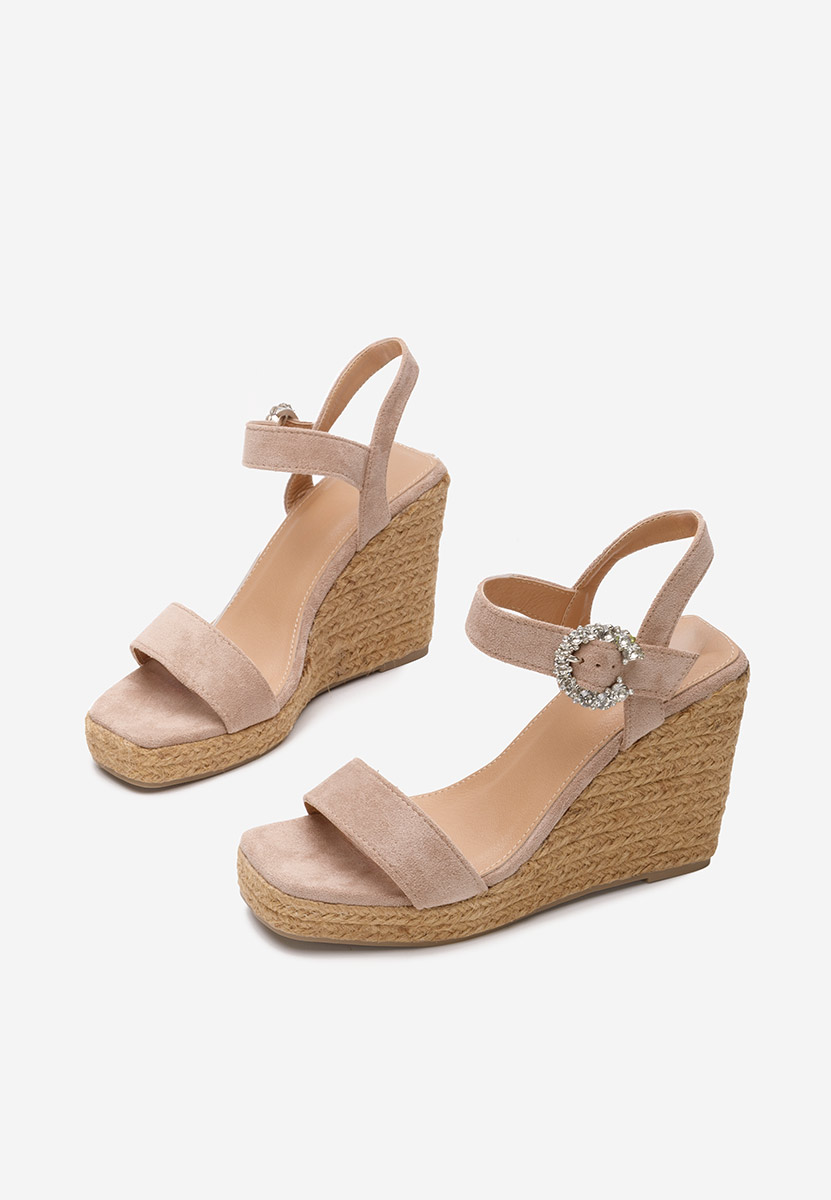 Sandale cu platforma Anetta kaki