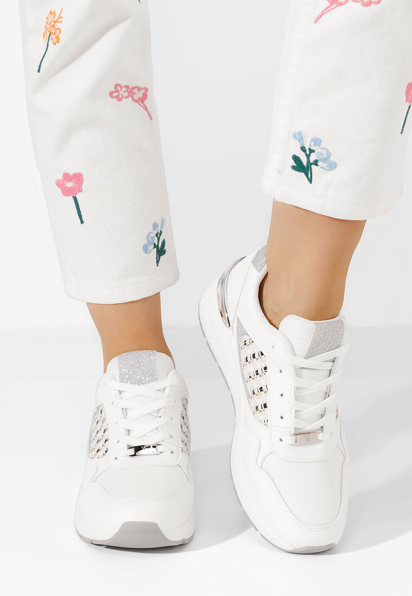 Sneakers cu platforma Brynda albi