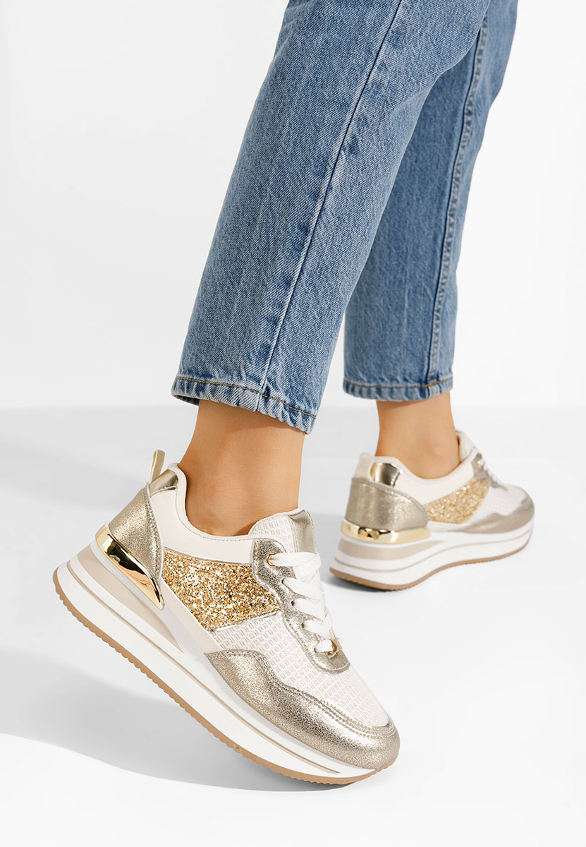 Sneakers cu platforma Hanifa bej