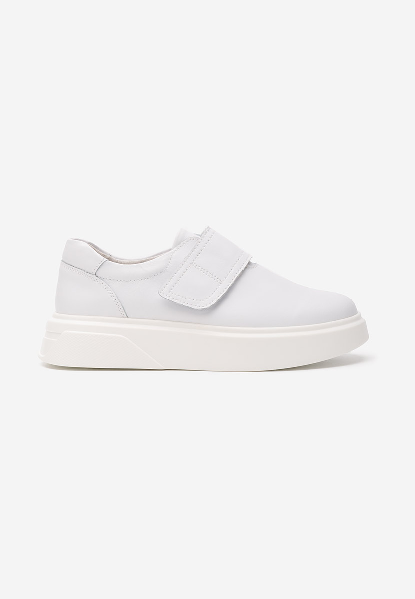 Pantofi casual dama piele Kally albi