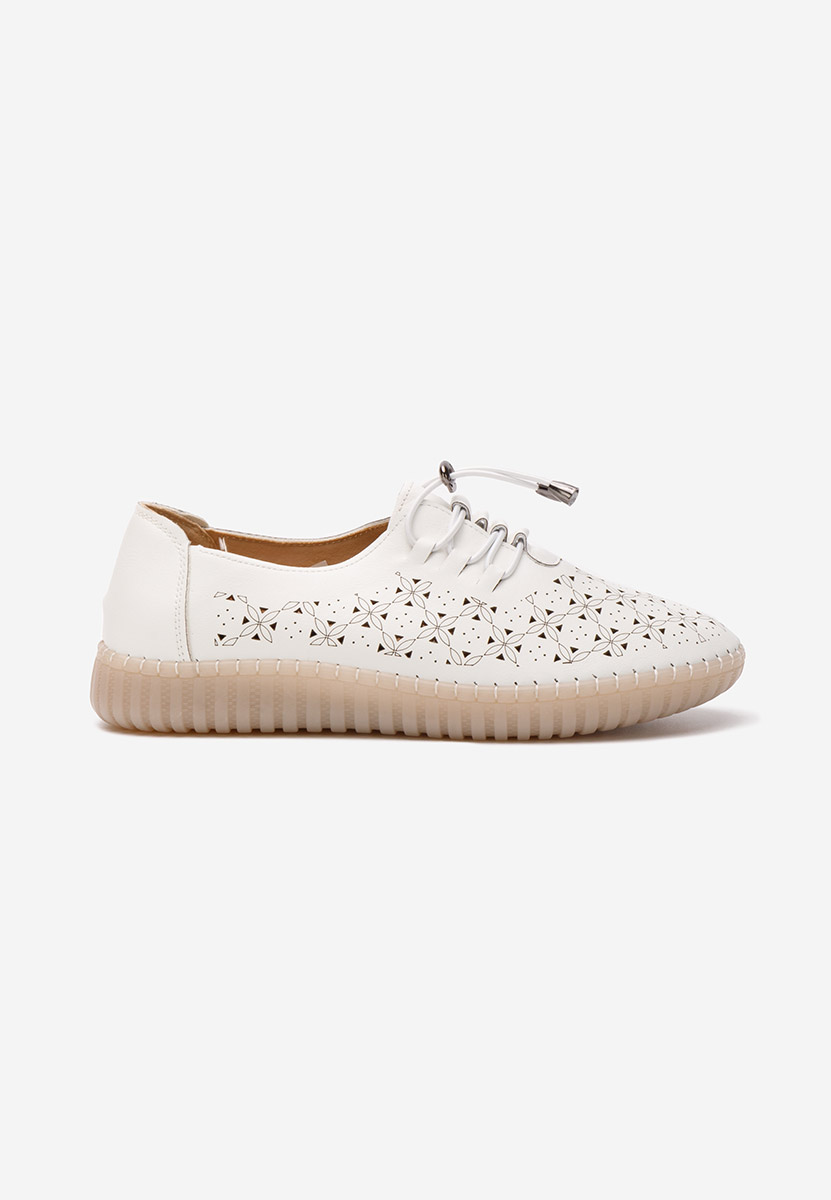 Pantofi casual dama Emaly albi