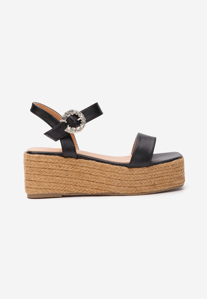 Sandale tip espadrile Zabella negre