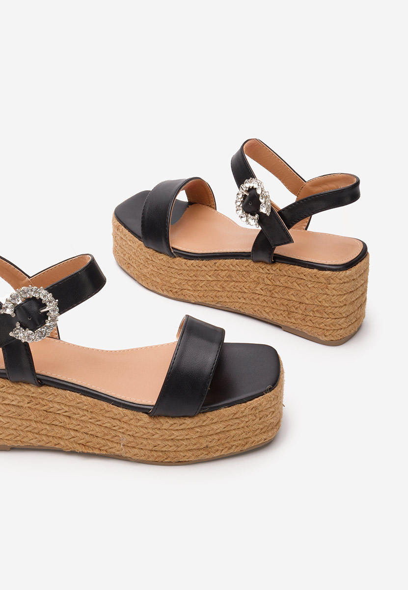 Sandale tip espadrile Zabella negre