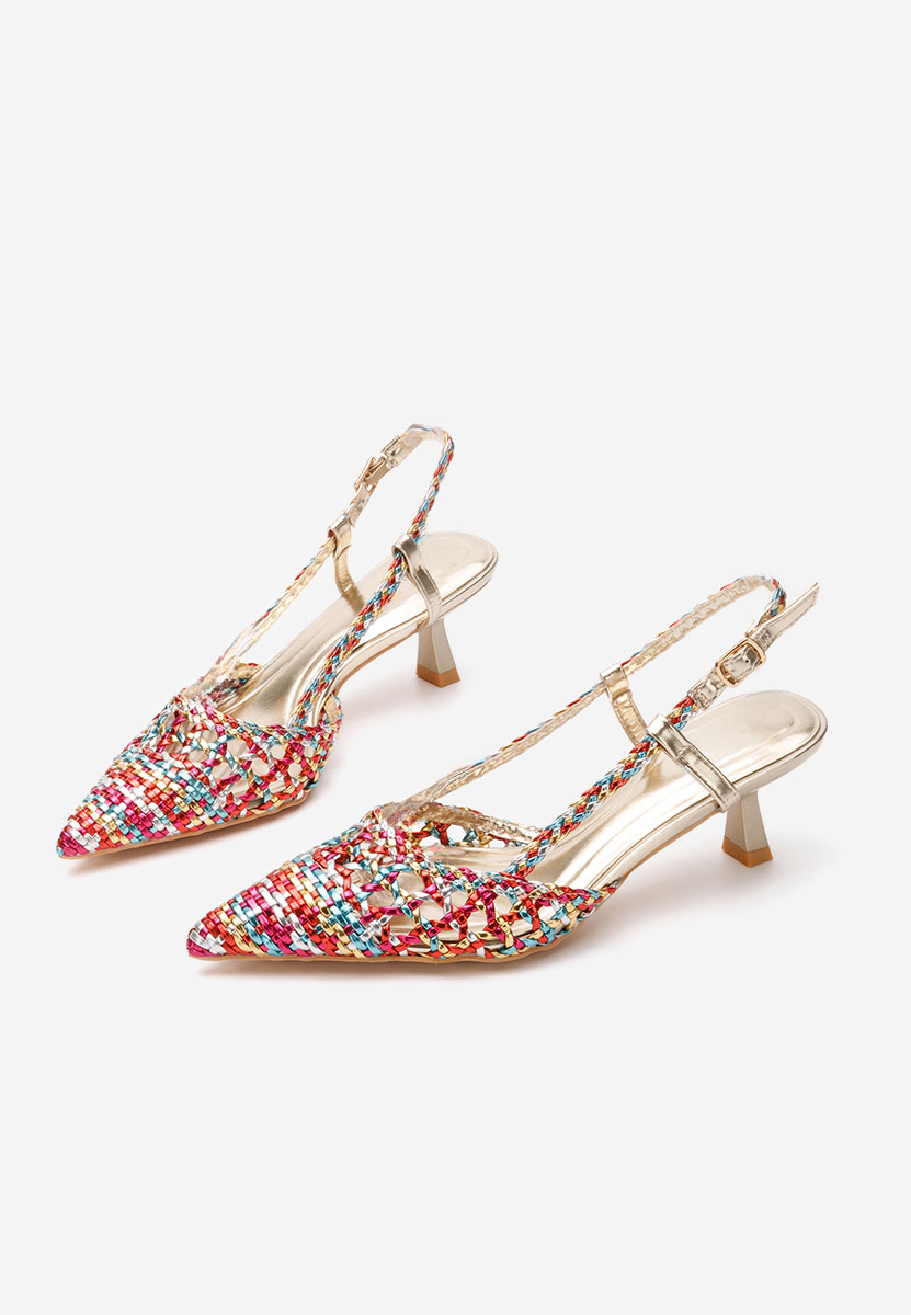 Pantofi stiletto slingback Heliosa V2 multicolori