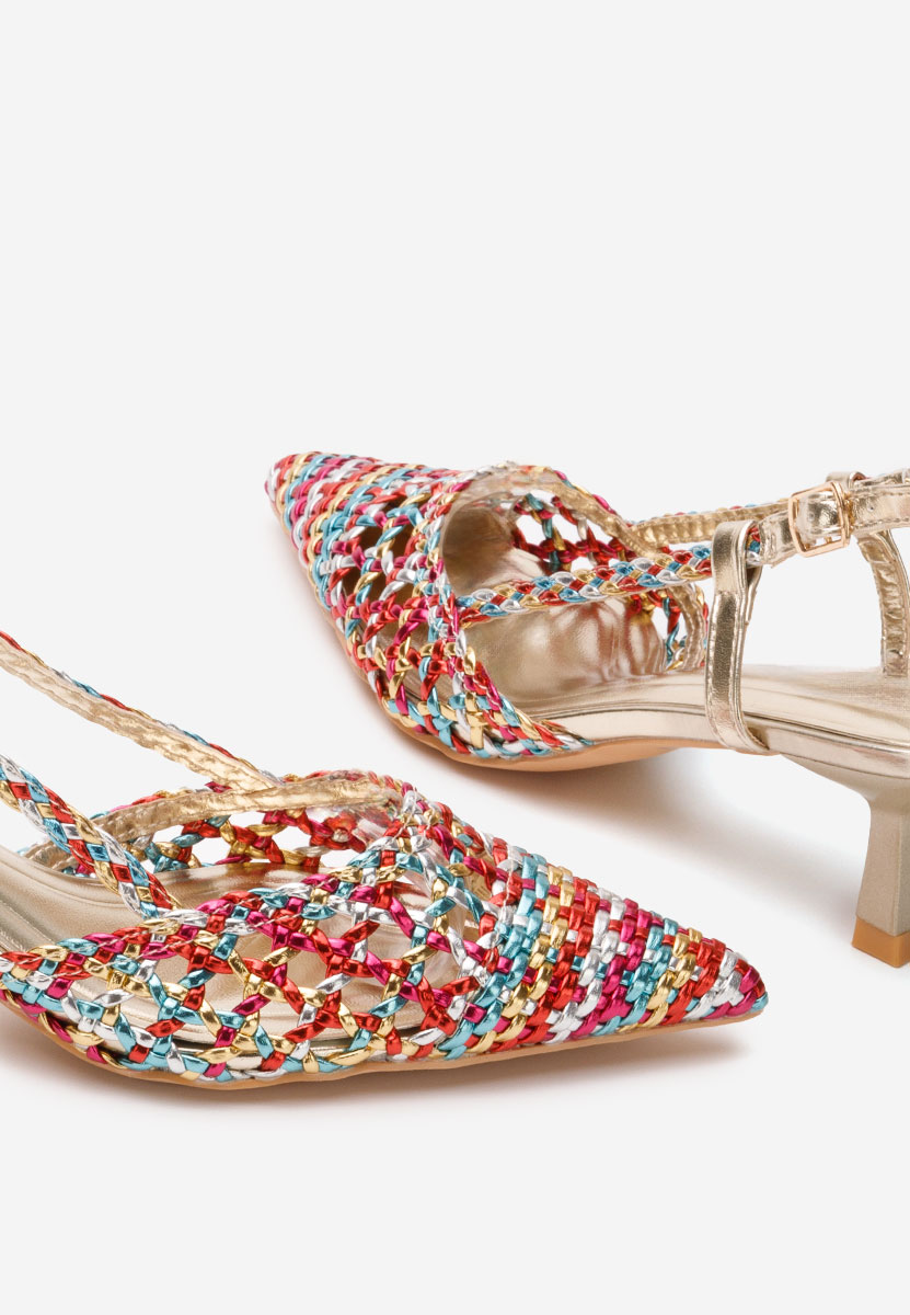 Pantofi stiletto slingback Heliosa V2 multicolori